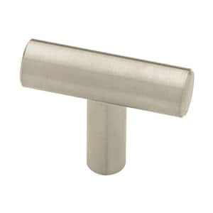 Brushed Steel Bar 1-5/8 in. (41 mm) Cabinet Knob in Stainless Steel