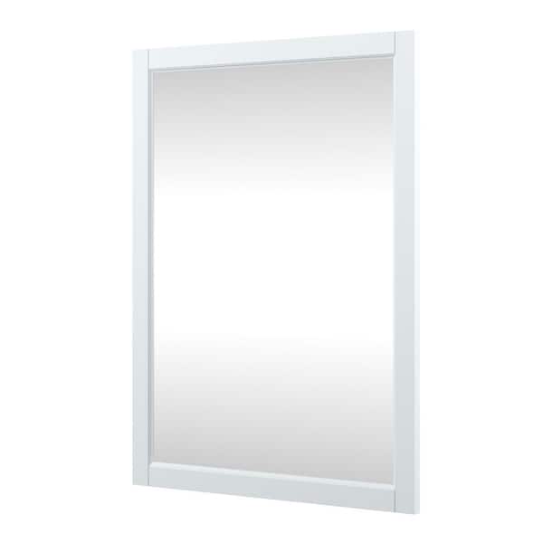 Foremost Everleigh 24 in. W x 32 in. H Rectangular Framed Bathroom Vanity Mirror in White