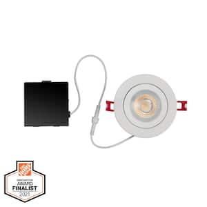Ultra-Spot 4 in. Adjustable CCT Canless New Construction & Remodel IC Rated Indoor Integrated LED Recessed Light Kit