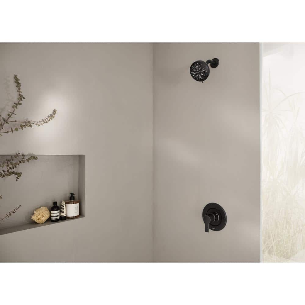 Hydro Energetix Matte Black 5-Inch 8-Spray Wall-Mounted Showerhead