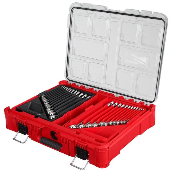 Milwaukee Metric/SAE Combination Wrench Set with PACKOUT Organizer