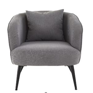 Chadern Grey Corduroy Arm Chair