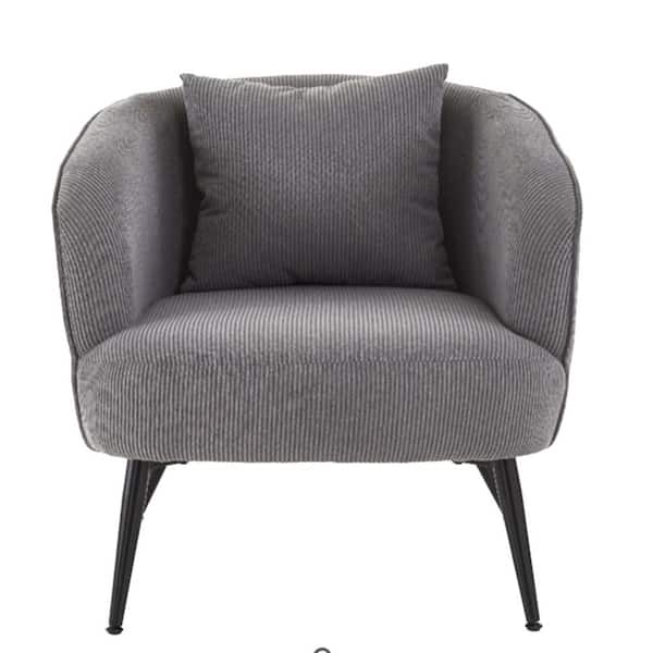 US Pride Furniture Chadern Grey Corduroy Arm Chair