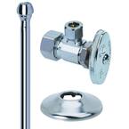 Faucet Kit: 1/2 in. Nom Comp x 3/8 in. O.D. Comp Brass Multi-Turn Angle Valve with 20 in. Riser and Flange