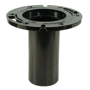 7 in. O.D. ABS Closet (Toilet) Flange with 6 in. Long Barrel and Plastic Adjustable Ring, fits Inside 3 in. Sch. 40 Pipe