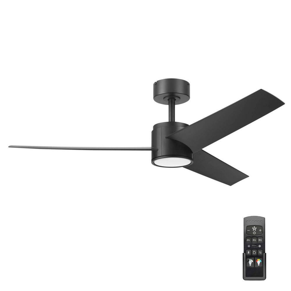 Altan 52 in. Matte Black Adjustable LED Light Indoor or Covered Outdoor Ceiling Fan with Remote Control price history on PriceWatchPro