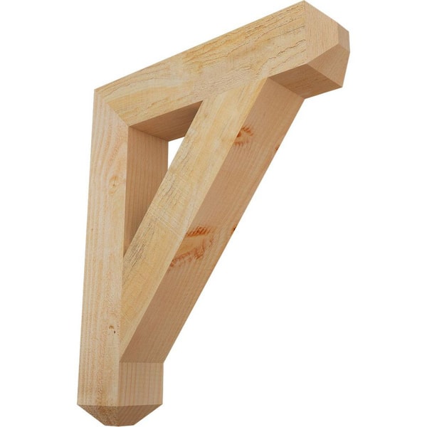 4 in. x 24 in. x 20 in. Douglas Fir Traditional Craftsman Rough Sawn Bracket