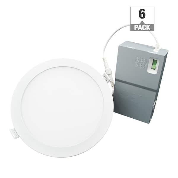 Altair 6 in. Canless Downlight 120-277 Volt Integrated LED Recessed Light Trim 800 Lumens 10W Adjustable CCT (6-Pack)