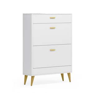Sabina 43.3in. H X 9.8 in. W X 31.5 in.D White Engineered Wood Shoe Storage Cabinet