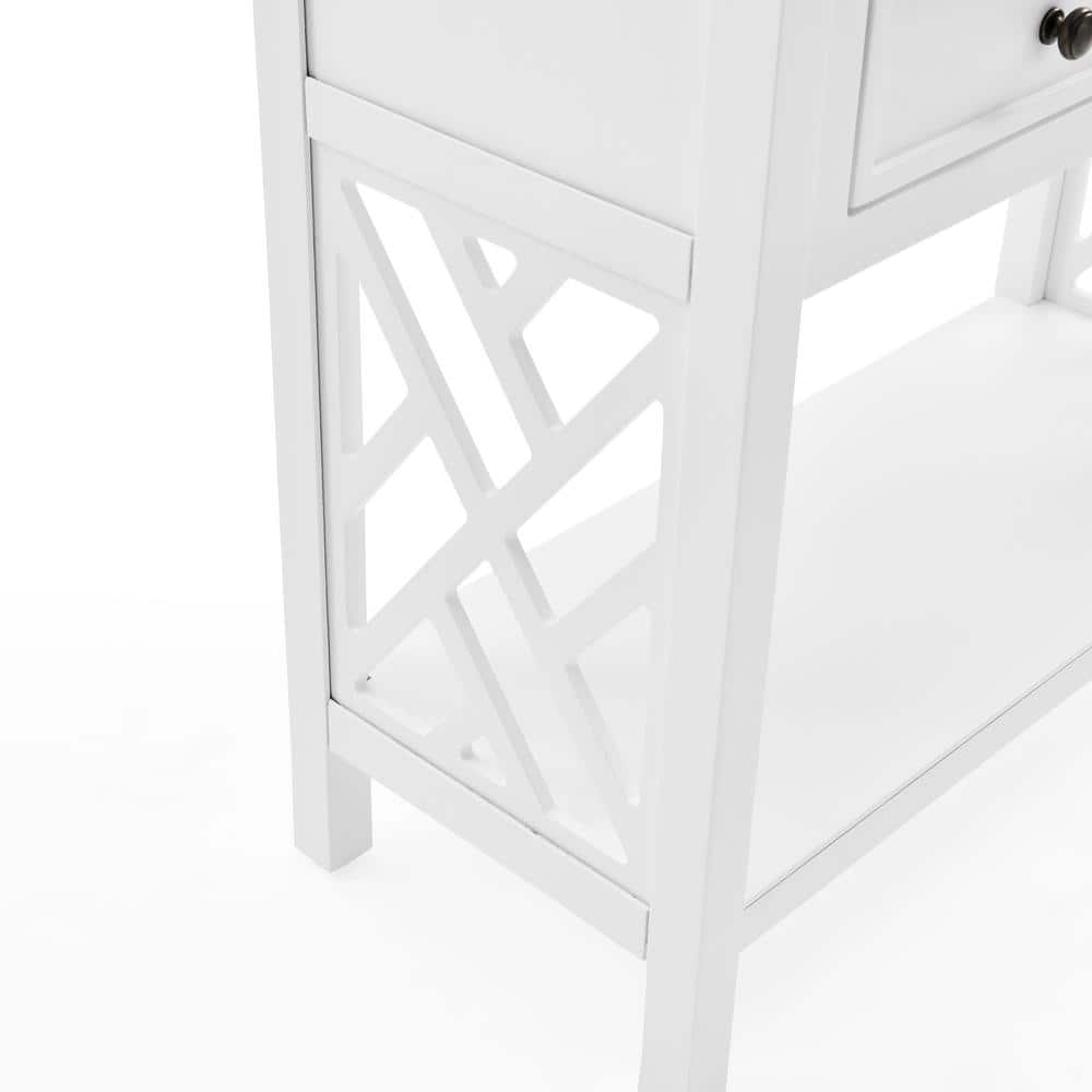 Coventry 32" White Pine Console Table with Open-Side Storage