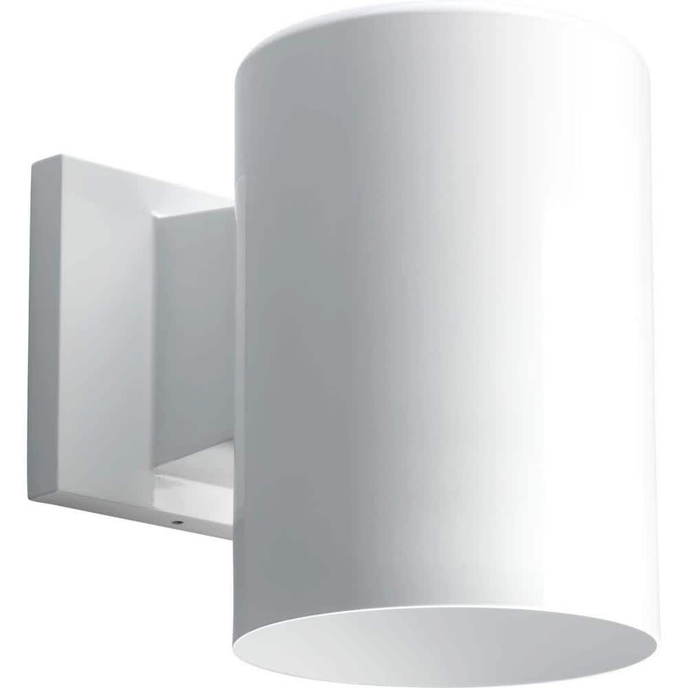 "Cylinder Collection 5"" White Modern Outdoor LED Wall Lantern Light" price history on PriceWatchPro