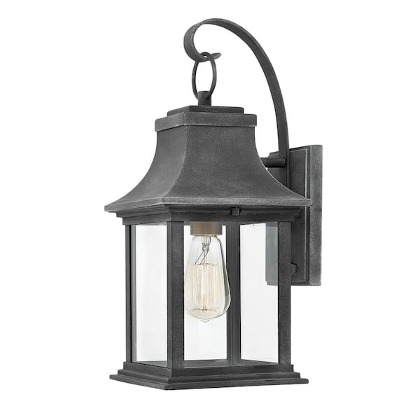 Adair Small 1-Light Aged Zinc Outdoor Wall Lantern Sconce