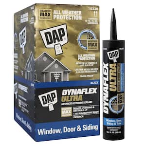 Dynaflex Ultra 10.1 oz. Black Advanced Exterior Window, Door and Siding Sealant (12-Pack)