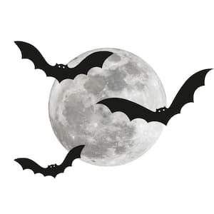 Flying Bats Glow-In-The-Dark Peel and Stick Halloween Decals Indoor Wall Decor