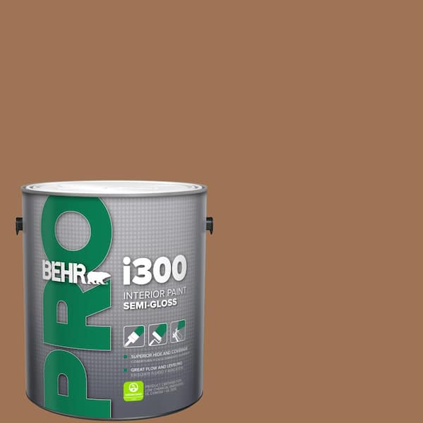BEHR PRO 1 gal. #S240-6 Ranch Brown Semi-Gloss Interior Paint