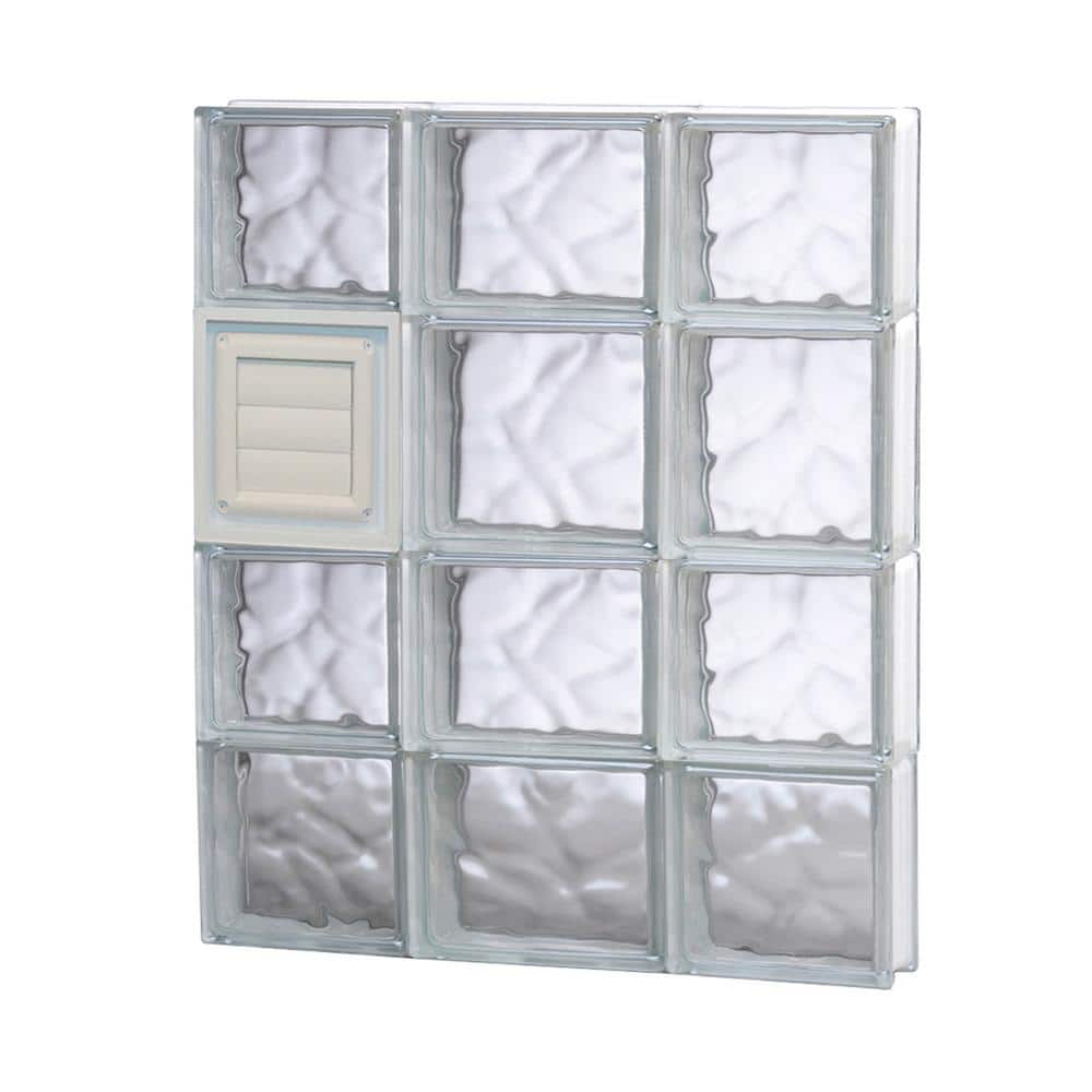 19.25 in. x 25 in. x 3.125 in. Frameless Wave Pattern Glass Block Window with Dryer Vent price history on PriceWatchPro