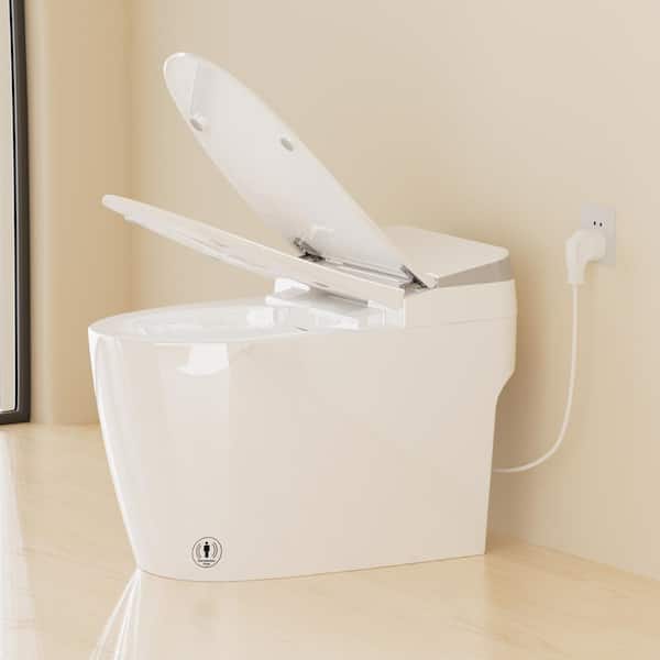 Simple Project 1-Piece 1.28 GPF Single Flush Elongated Smart