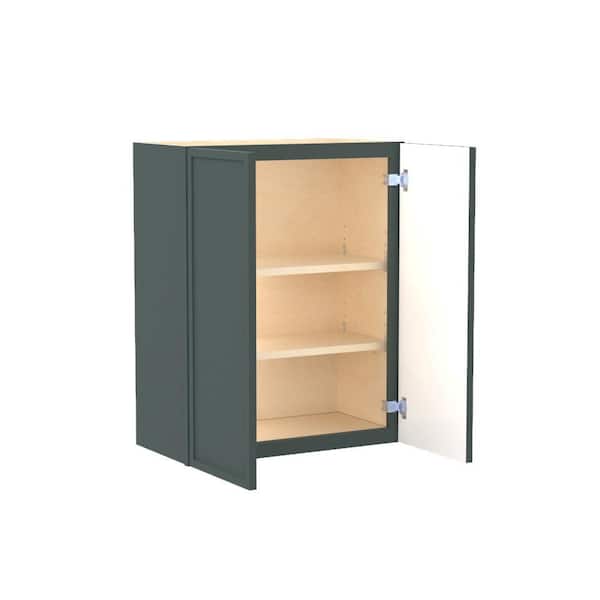 Franklin 24 in. W x 12 in. D x 30 in. H Assembled Plywood Wall Kitchen Cabinet in Verdant Green with Soft Close