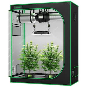 100-Watt LED Grow Light Kit with 4 ft. x 2 ft. Grow Tent, 4 in. Ventilation System Combo, Warm White