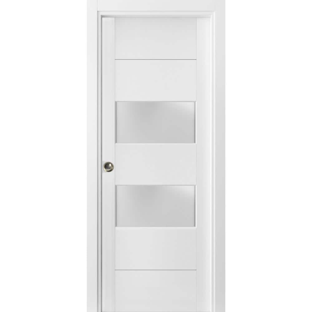 Assemble Required 4010 28 in. x 80 in. White Finished Wood Sliding Door with Pocket Hardware price history on PriceWatchPro