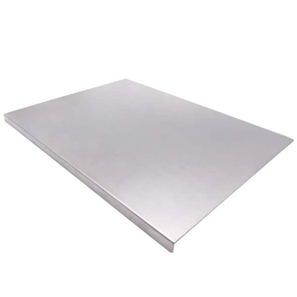 15.7 in. x 11.8 in. Rectangular Stainless Steel Kitchen Cutting Board for Meat, Fruits, Vegetables, Bread, Titanium
