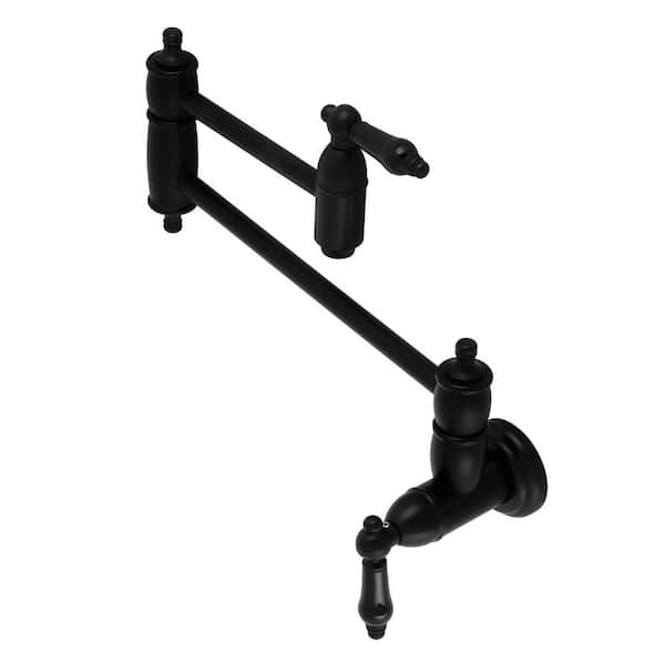 Kingston Brass Duchess Wall Mounted Pot Filler in Matte Black