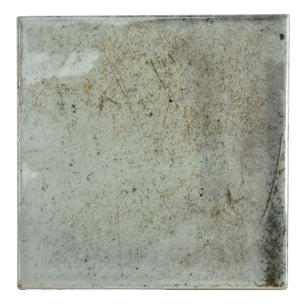 Apollo Tile Antiek Green 3.94 in. x 3.94 in. Glossy Ceramic Square Wall and Floor Tile Sample (0.11 Sq. ft./case) (1-pack)