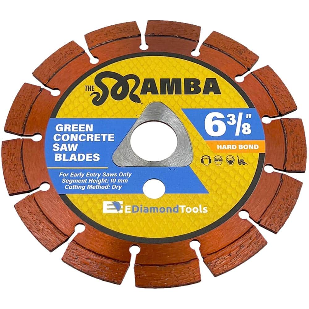 EDiamondTools 6-3/8 in. Green Concrete Diamond Saw Blade for Early ...