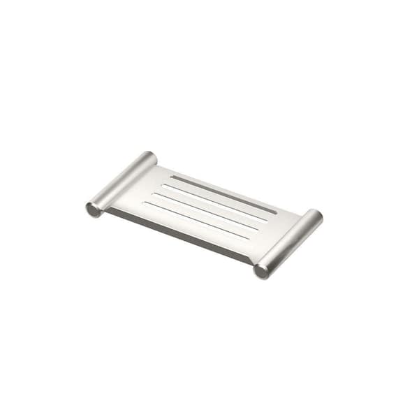 Gatco 10 in. W Elegant Shower Shelf in Brushed Nickel