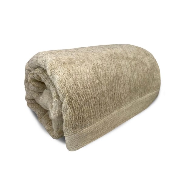 BEDVOYAGE Melange Viscose from Bamboo Cotton Bath Sheet Set - Sand (1 Bath  Sheet, 2 Hand Towels) 21981004 - The Home Depot