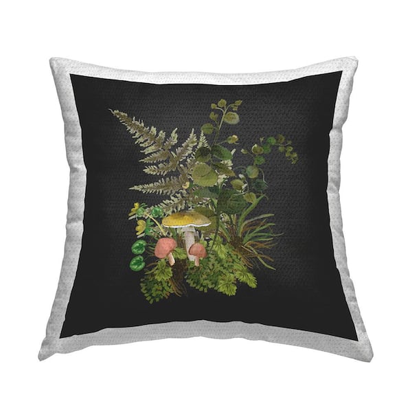 Stupell Industries Sprouting Fern Leaves Nature Green Square Outdoor Throw Pillow