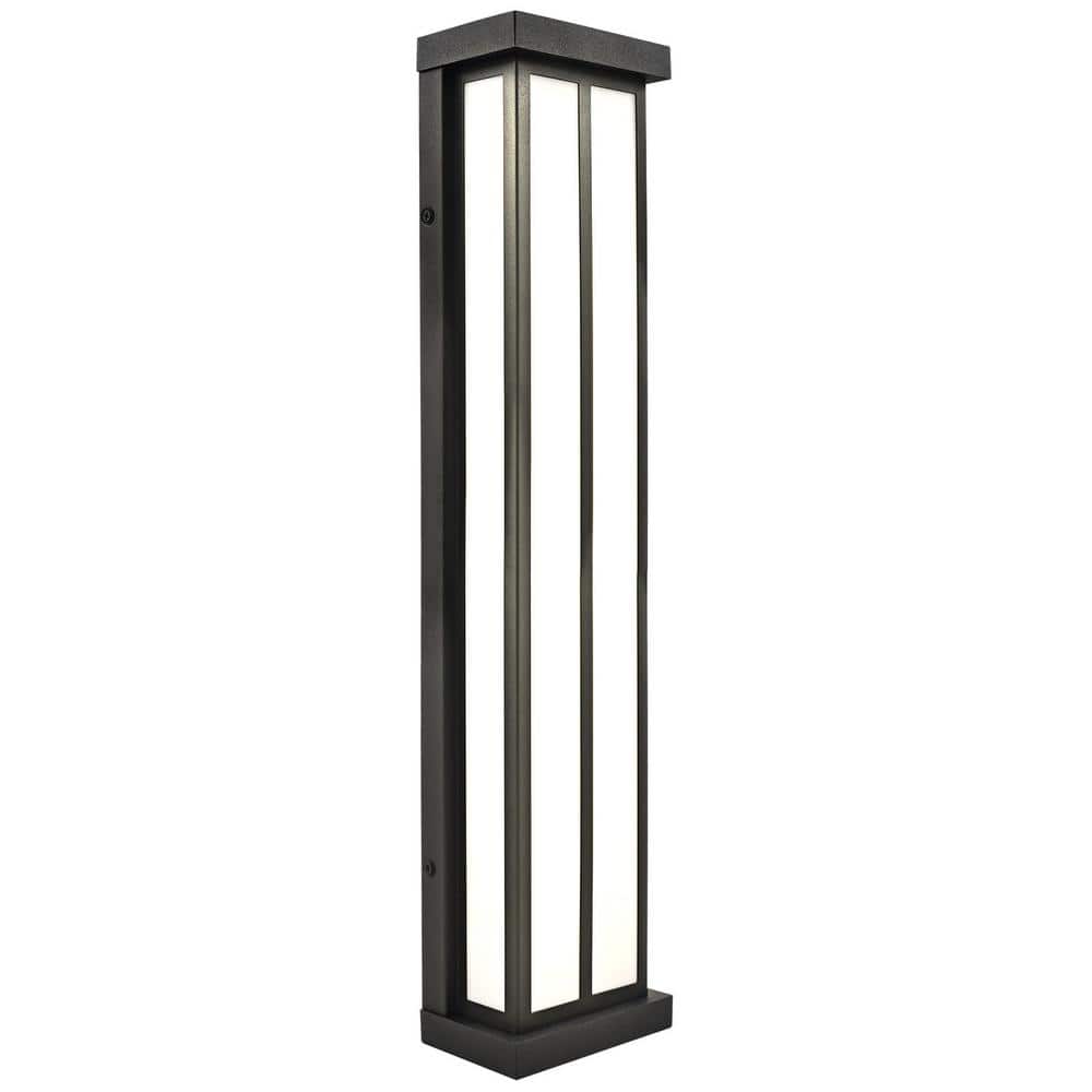 24 in. Black Outdoor LED Wall Sconce Light Fixture 3CCT 3000K/5000K 26-Watt ETL Listed IP65 Waterproof price history on PriceWatchPro