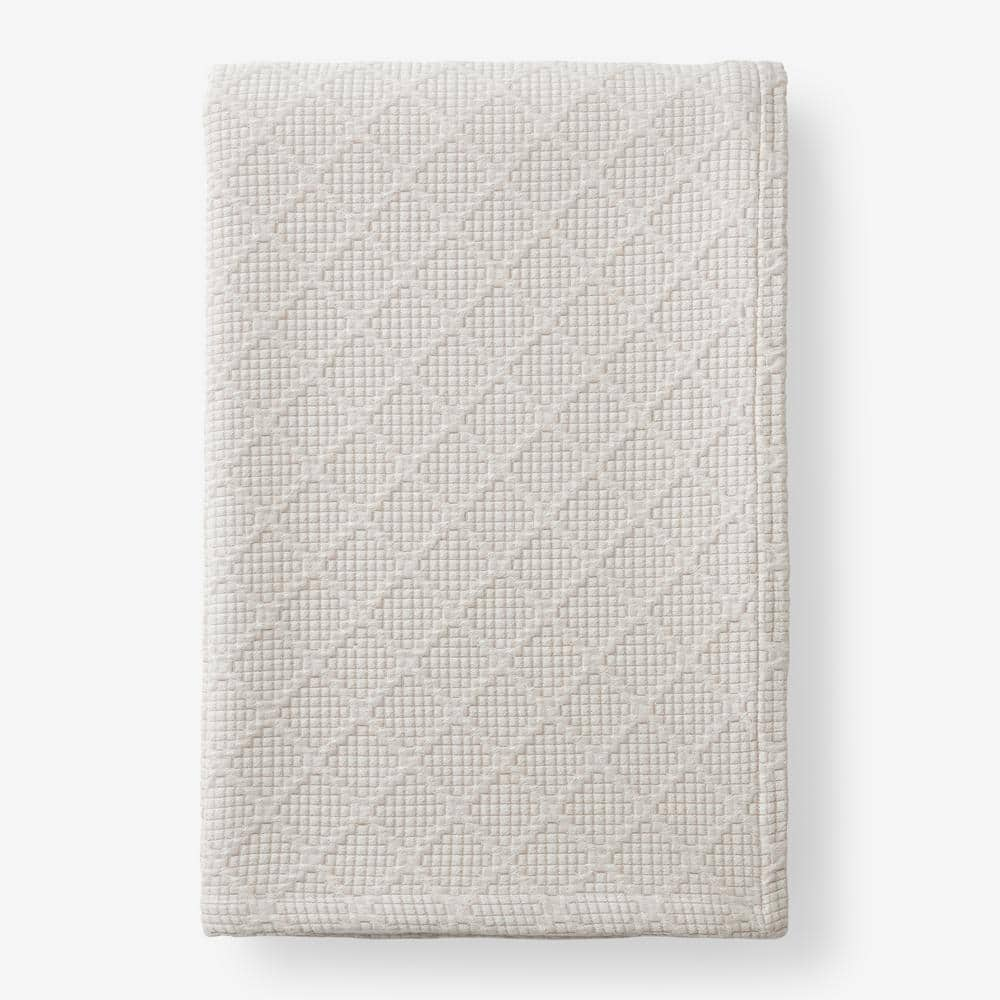 Diamond Lattice Jacquard Kitchen Mat - Beige & Charcoal - 20 in