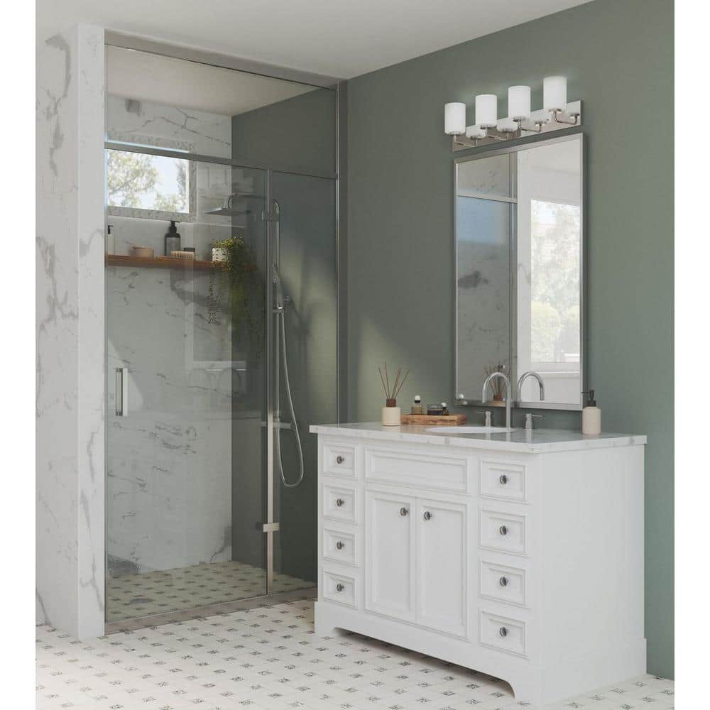 Merry Collection 4-Light Polished Chrome Bath Vanity Light