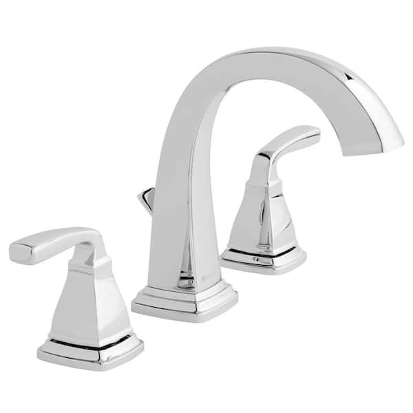 Glacier Bay Mason 8 in. Widespread Double-Handle High-Arc Bathroom Faucet in Polished Chrome