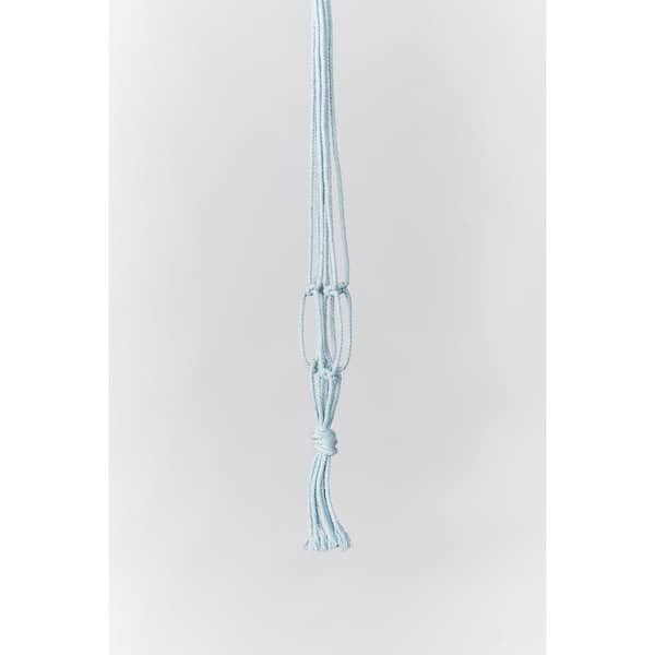 18 in. Sky Blue Cotton Mini Plant Hanger