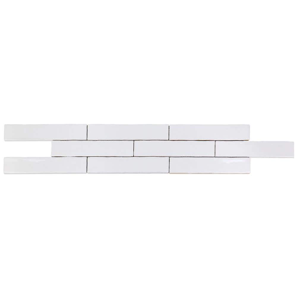 Brookline White 2" x 10" Polished Ceramic Subway Wall Tile