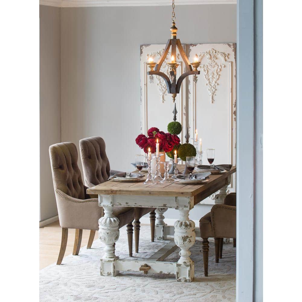 Reclaimed Wood Farmhouse Rectangular Dining Table for Six