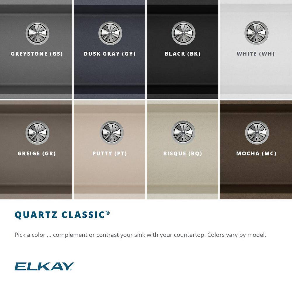 Elkay Black Quartz Single Bowl Drop-In Kitchen Sink