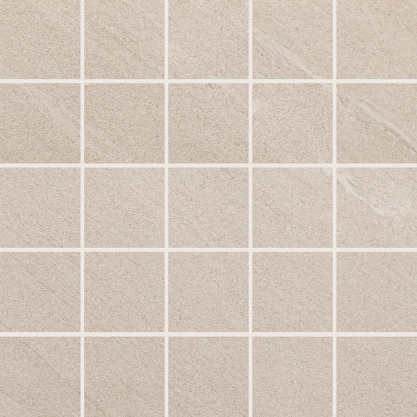 Seville Beige 12 in. x 12 in. Square Matte Porcelain Floor and Wall Mosaic Tile (5 sq. ft. /Case)