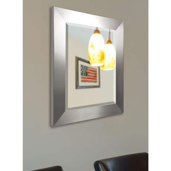Unbranded Medium Rectangle Silver Beveled Glass Modern Mirror (35.5 in. H x 41.5 in. W)