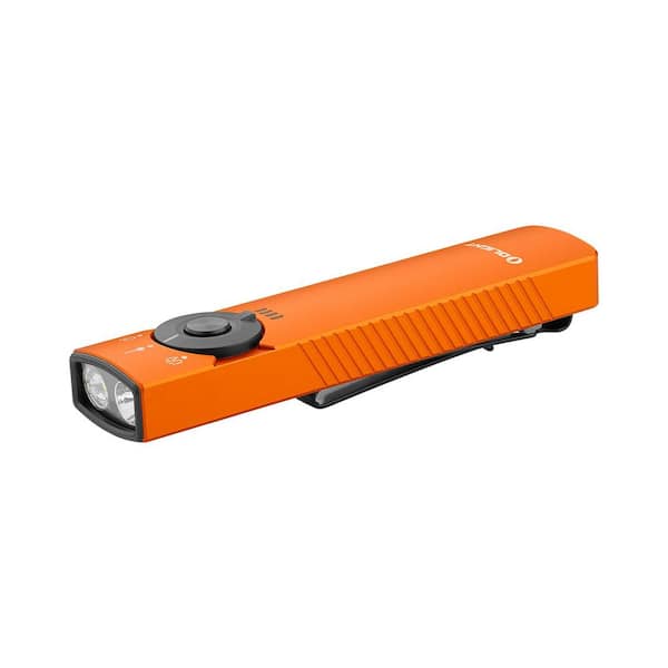 Convenient Orange 3.7 Volt 1300 Lumen Rechargeable LED Handheld Work Light Battery Operated 4.72 in. Tool Only