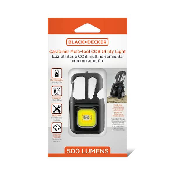 Magnetic Multi-Tool 500 Lumen COB Clip-on Utility Light, Screwdriver, Bottle opener, Wrench and Window Breaker