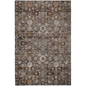 Dream Shag Premium Machine Washable Abstract ADS651 Fudge 10 ft. x 14 ft. Area Rug