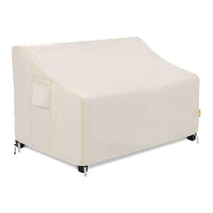 Waterproof Patio Furniture Cover 600D Silver-coated Patio Sofa Cover White,  54 in.  x 38 in.  x 29 in.