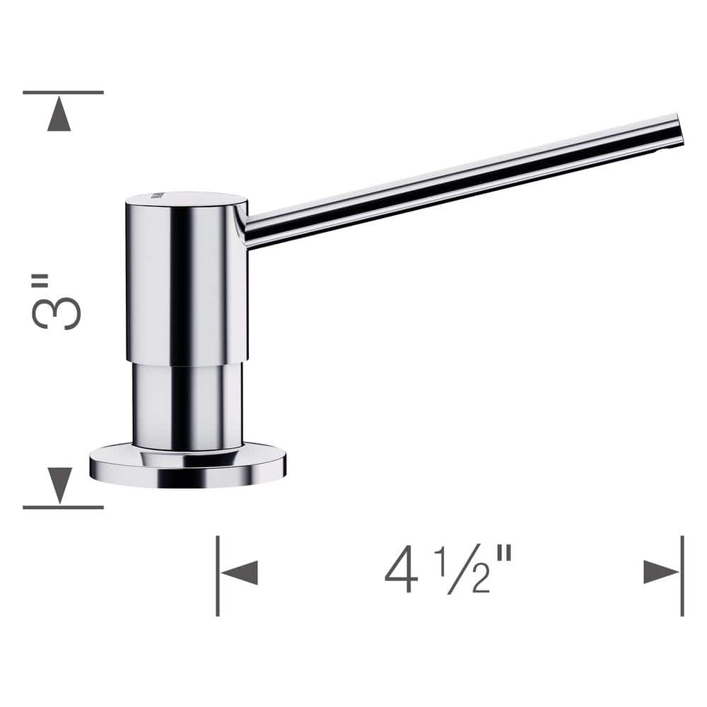 Polished Chrome Solid Brass Torre Soap Dispenser