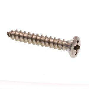 #12 x 1-3/4" Oval Head Wood Screws Slotted Stainless Steel Quantity 25 