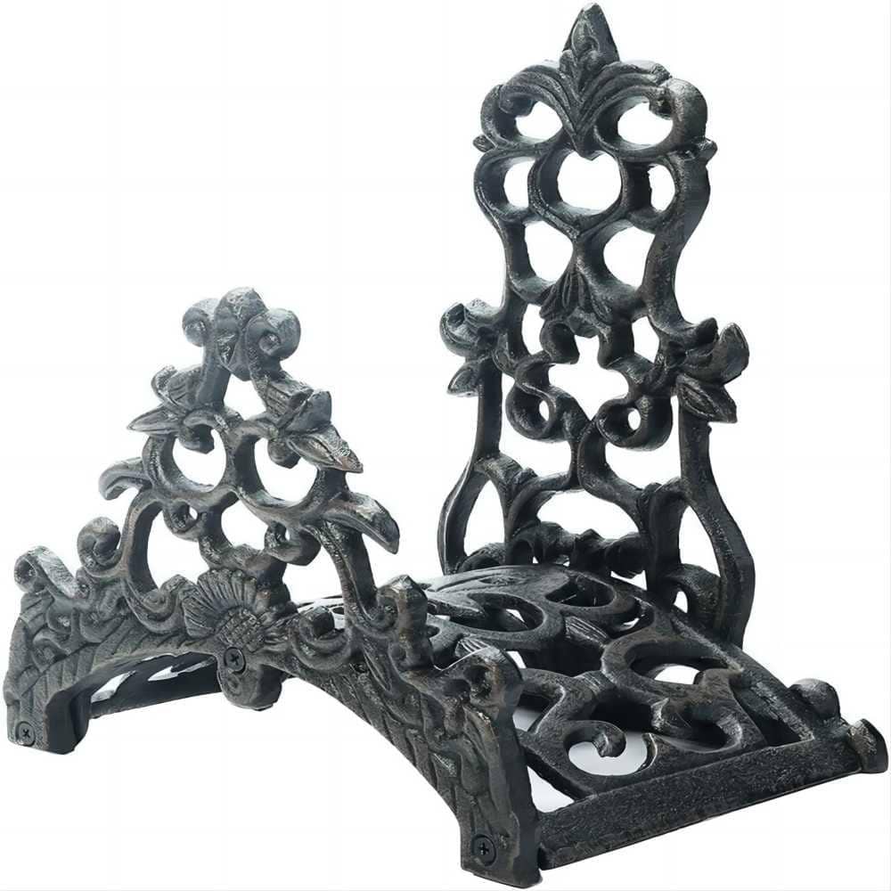 Heavy Duty Cast Iron Garden Hose Holder - Wall Mounted Water Hose Hanger - 