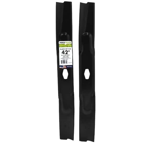 MaxPower's 561417B 2 Blade Set for 42" MTD, Cub Cadet, Troy-Bilt Mowers, Replaces OEM numbers 742P05177, 742-05177