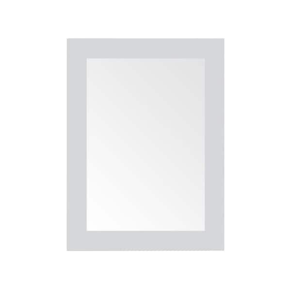 Home Decorators Collection Neville 24 in. W x 32 in. H Rectangular Framed Wall Mount Bathroom Vanity Mirror in Dove Gray